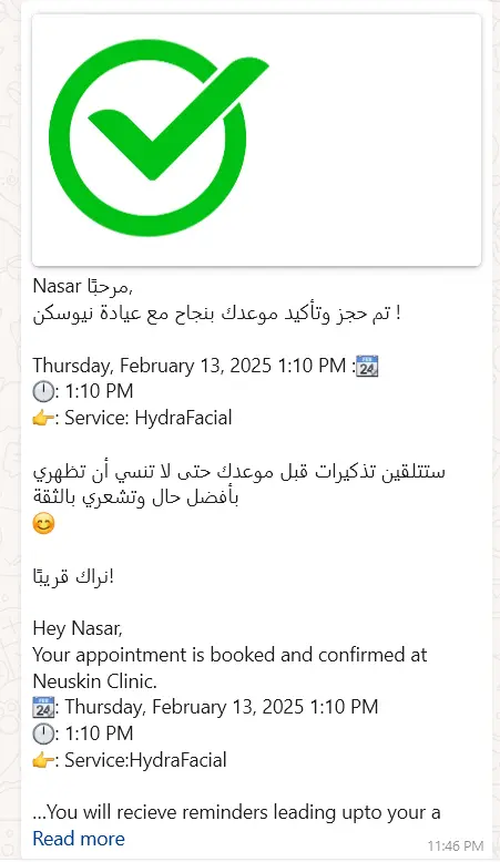 Appointment Confirmation through AI Agent
